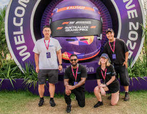 One World Rental team providing IT and event technology support at Melbourne F1 Grand Prix