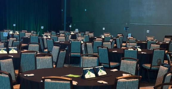 Conference Room Setup with iPad – SKO 2025